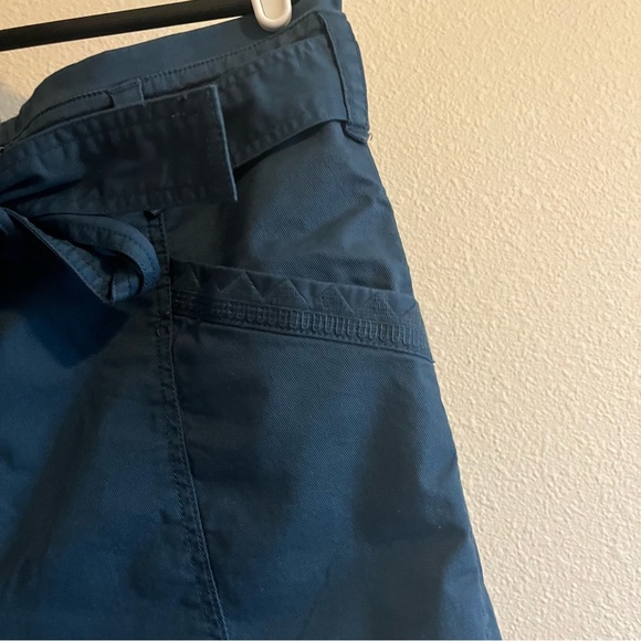 Anthropologie Super High Rise Blue Paper Bag Waist Tie Pants Size 6 - Picture 7 of 13